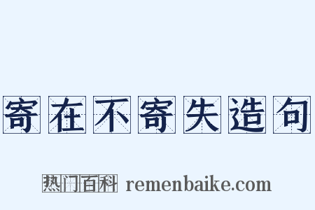 寄在不寄失造句是什么意思的图片